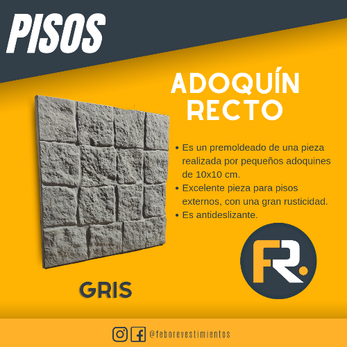 Imagen 1 de Adoquin Recto "Gris".