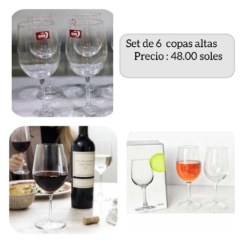 Imagen 1 de  Set de 6 copas  altas - de alta calidad 