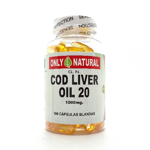 Imagen 1 de Aceite de Hígado de Bacalao Only Natural 1.000mg 100 cápsulas