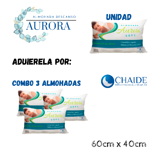 Imagen 1 de Alm Descanso CHAIDE AURORA 60cm x 40cm (Combo x 3)