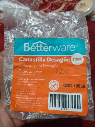 Imagen 1 de Canastilla desagüe Betterware 
