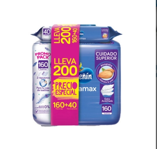 Imagen 1 de 200 Toallitas hum pequeñín acolchamax 2x80 Rto+40 Prom