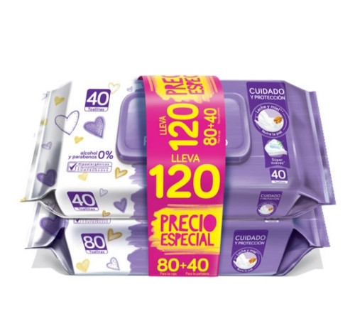 Imagen 1 de 120 Toallitas hum pequeñín R/n 80+40 unid