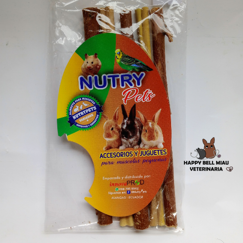 Imagen 1 de *ae Conejo PALITOS MASTICABLES NUTRY PETS 5 unidades