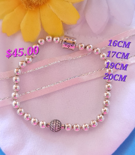 Imagen 1 de 1C 16CM Pulsera bolitas PAVE 16CM