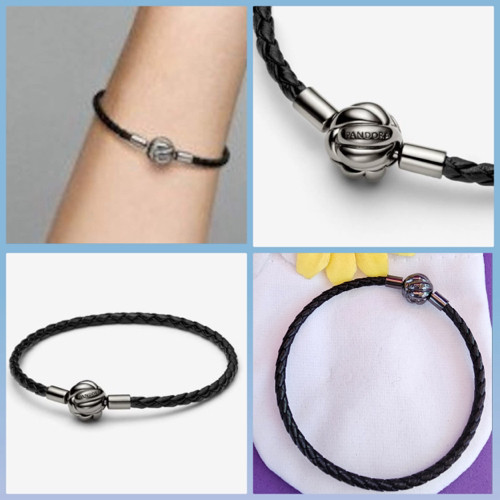 Imagen 1 de 18CM pulsera cuero negro broche negro 18CM