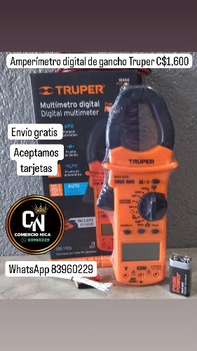 Imagen 1 de Amperímetro digital de gancho Truper