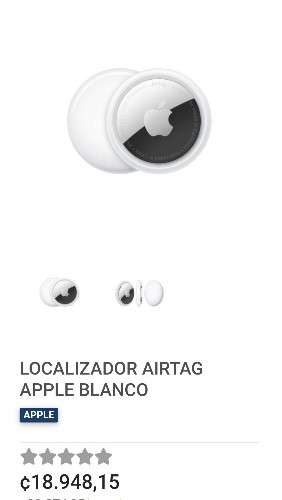 Imagen 1 de LOCALIZADOR AIRTAG APPLE BLANCO

