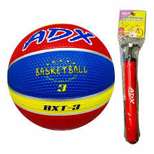 Imagen 1 de Balón de basquetbol número 3 rojo azul amarillo 