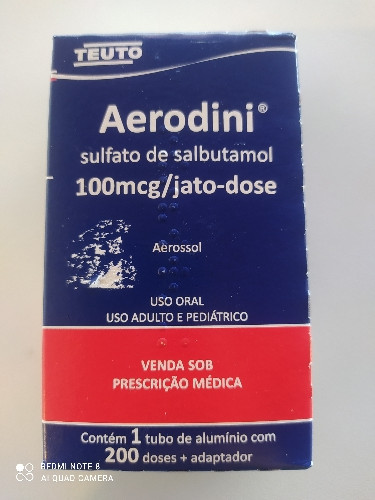 Imagen 1 de Aerodini. Sulfato de Salbutamol. 100mcg/dosis. 200 Dosis.