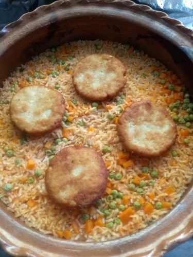 Imagen 1 de Taco de Tortita de Papá con Arroz