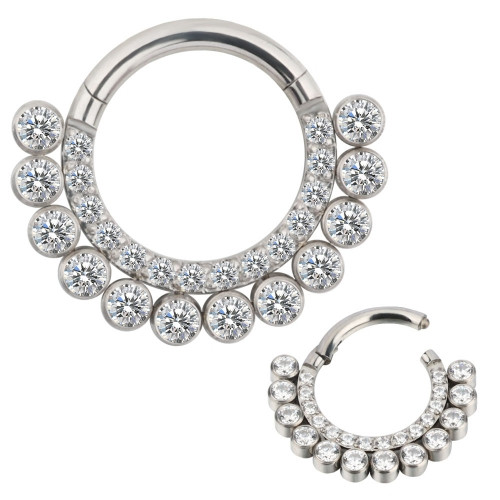 Imagen 1 de Aro Clicker 2line zircon side 16f 8mm f136
