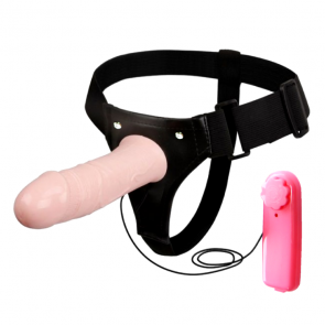 Imagen 1 de Arnes Strap On Vibrador 
Con Consolador Multiples 
Velocidades 