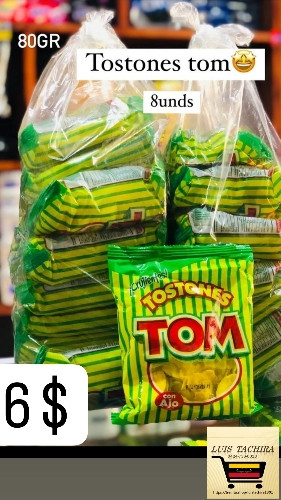 Imagen 1 de Tostones Tom con ajo 80grx08und