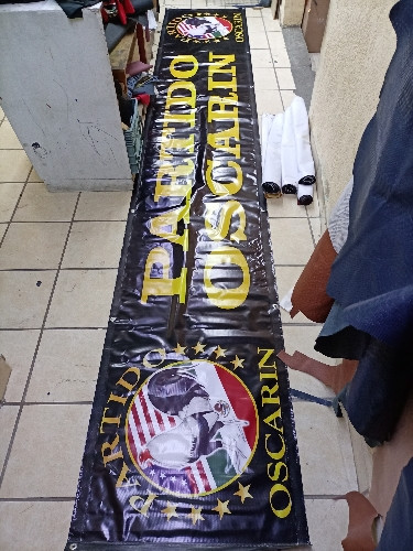 Imagen 1 de Lona perzonalizada para 5 gallos 