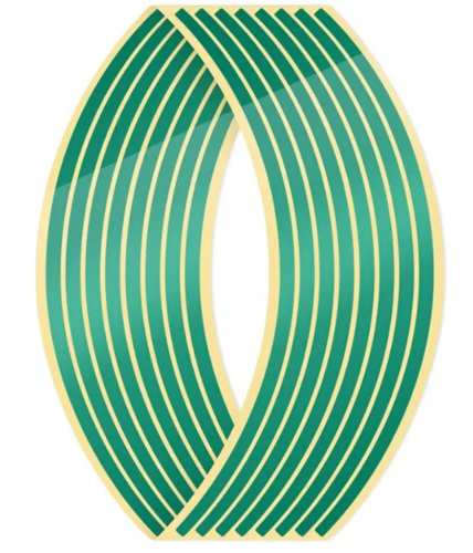 Imagen 1 de Calcomanía rin color verde 