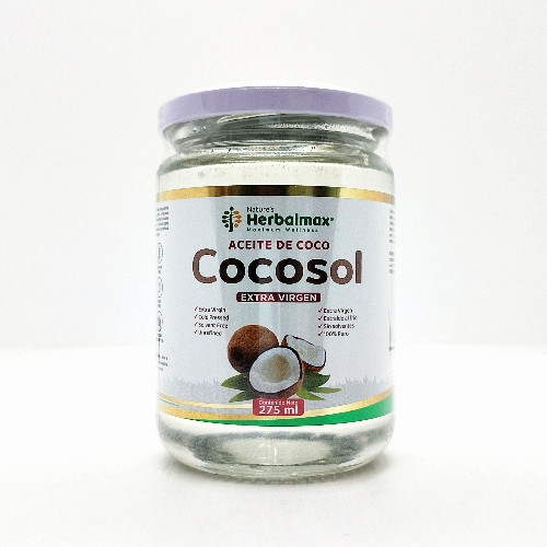 Imagen 1 de Aceite de Coco Extra Virgen Cocosol Herbalmax 275ml