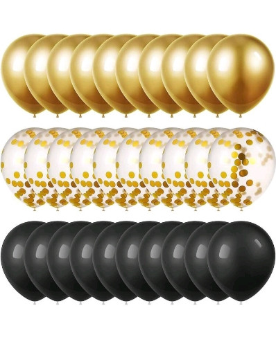 Imagen 1 de GLOBOS NEGRO/DORADO X UNIDAD