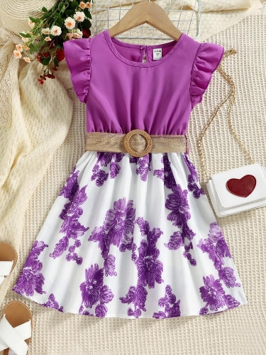 Imagen 1 de  Vestido morado 7Y