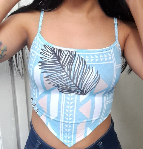 Imagen 1 de Crop top triángulo azul