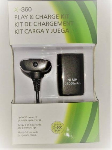 Imagem 1 de Bateria + cabo de carregamento Xbox 360