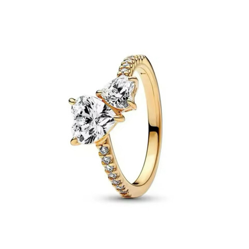 Imagen 1 de Anillo de corazon chapa de oro