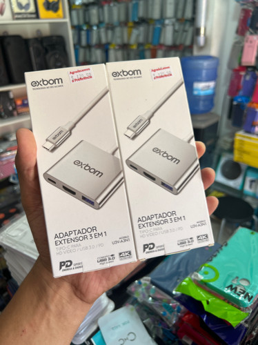 Imagem 1 de ADAPTADOR 3 in 1 TIPO-C PARA HDMI EXBOM 