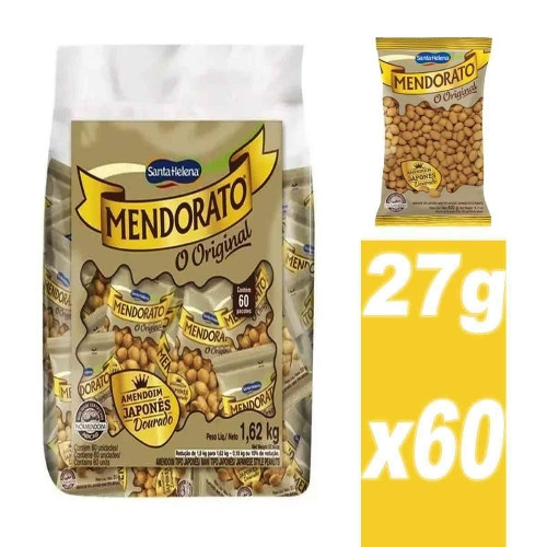 Imagem 1 de Amendoim Japonês Mendorato 60 x 24g Sta Helena Salgado / R$0,86cd