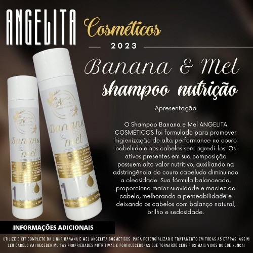 Imagem 1 de Shampoo nutrição Banana & Mel.