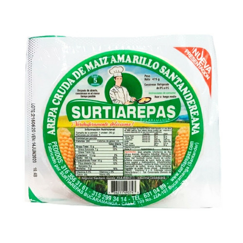 Imagen 1 de Arepas de maiz amarillo surtiarepas