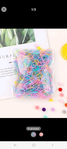 Imagen 1 de 1000 piezas goma de pelo vistosa para niñas