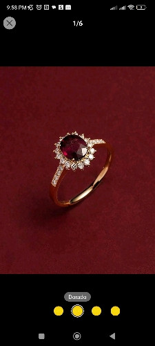 Imagen 1 de 1 pieza Anillo atractivo plata esterlina zirconia cúbica adorno para mujeres para decoraci