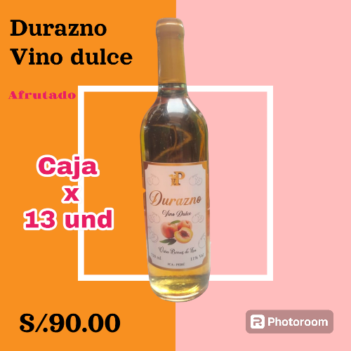 Imagen 1 de DURAZNO VINO DULCE PARRAS DE ICA DE 750 ML X 12 UND 