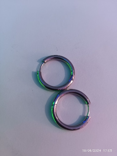 Imagen 1 de Arracada acero circular grande 