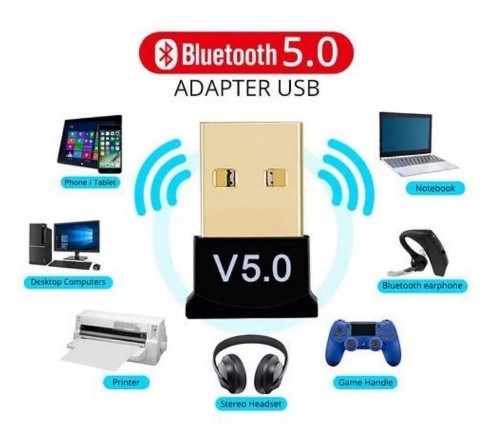 Imagem 1 de Adaptador Usb Bluetooth 5.0 Dongle Para Pc Notebook