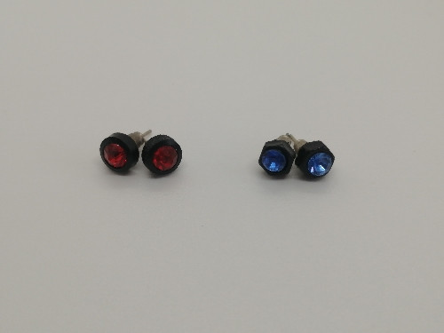 Imagen 1 de Aretes azul y rojo