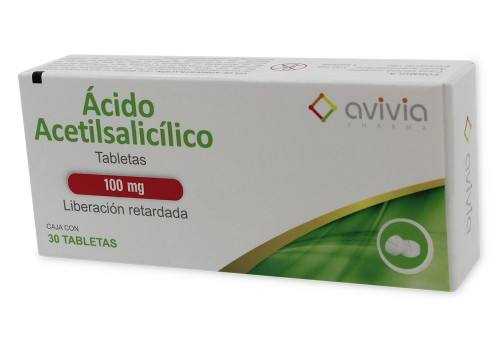 Imagen 1 de Ácido acetilsalicílico 100mg 30 tab avi005