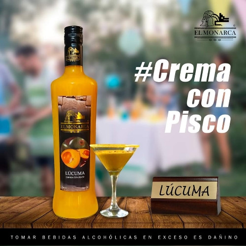 Imagen 1 de Crema con pisco de lúcuma el monarca de 750 ml x 12 und 