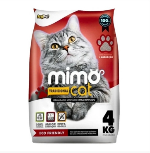 Imagem 1 de Areia sanitária Mimo cat Tradicional- 4 kg