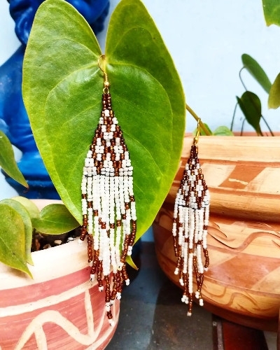 Imagen 1 de Zarcillos con flecos 