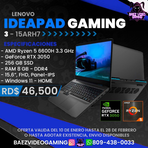 Imagen 1 de Lenovo ideapad 3 rtx 3050 