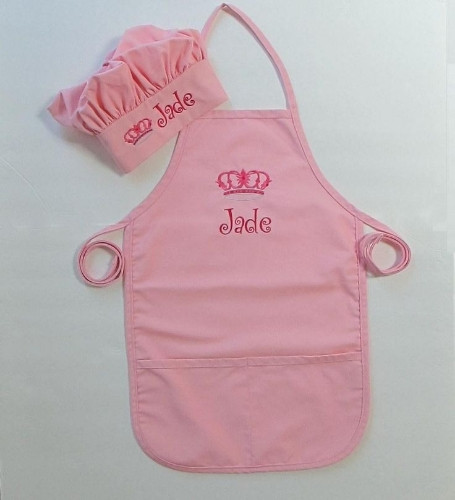 Imagen 1 de Delantal con gorro rosa Personalizados