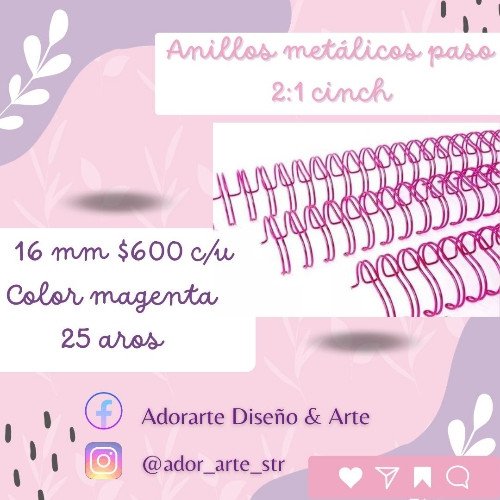 Imagen 1 de Anillo 16 mm magenta