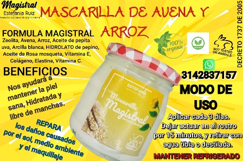 Imagen 1 de MASCARILLA ARCILLA BLANCA, AVENA Y ARROZ