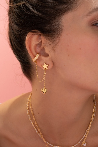Imagen 1 de Arete Estrella Corazon