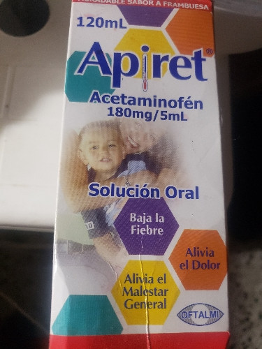 Imagen 1 de Apiret acetaminófen 180 MG/5ml