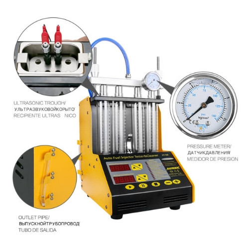Imagen 1 de Banco de limpieza de INYECTORES AUTOOL CT150 de 4 probetas 