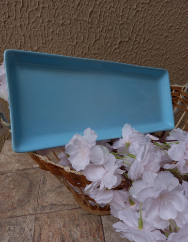 Imagem 1 de BANDEJA RETANGULAR AZUL CLARO