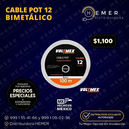 Imagen 1 de Cable Pot Duplex Cal.#12 Bimetalico