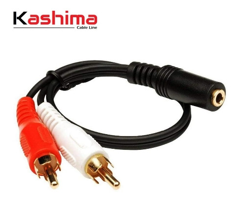 Imagen 1 de Adaptador jack hembra a 2 RCA machos